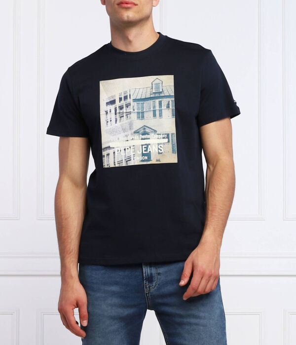 

Футболка Pepe Jeans London Teller с принтом, синий