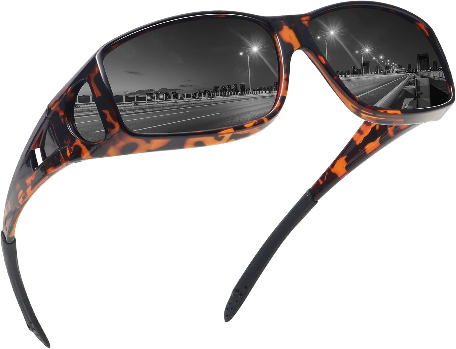 

Солнцезащитные очки MEETSUN Fit Over Glasses для мужчин и женщин, облегающие солнцезащитные очки с поляризованной защитой UV400, (Z1)leopard Frame-gray Lens