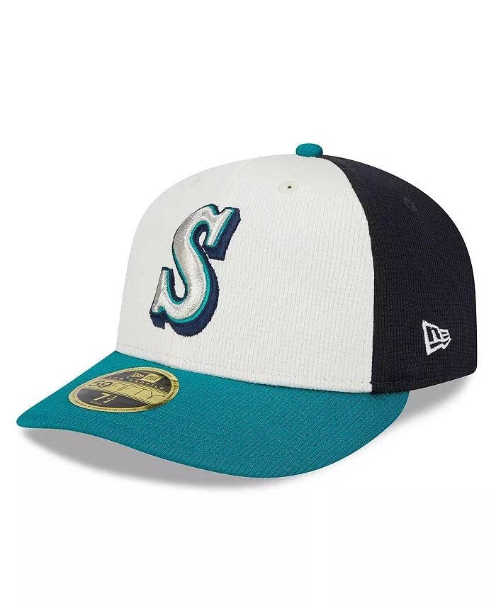 

Мужская кремовая бейсболка Seattle Mariners 2024 Batting Practice Low Profile 59FIFTY Fitted Hat New Era