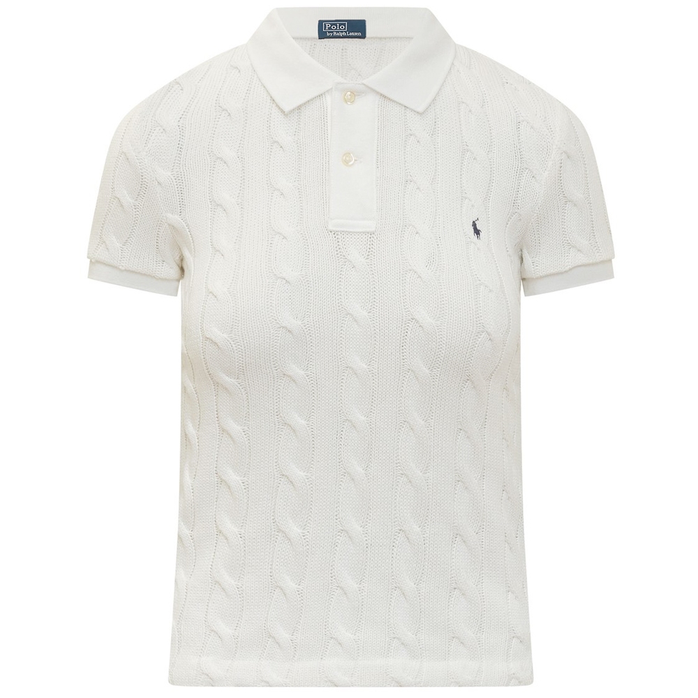 

Поло Pony Кабельная вязка Поло Футболка Polo Ralph Lauren, Белый