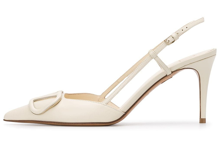 Valentino Туфли на высоком каблуке Vlogo Slim Heel женские белые