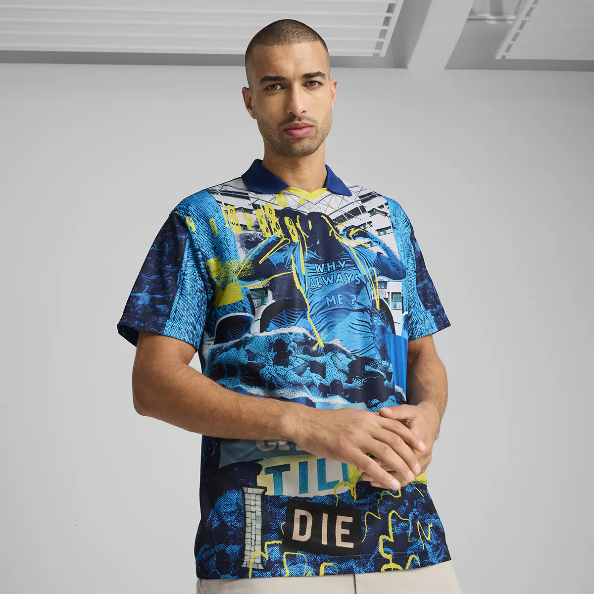 

Мужская футболка Puma Retro Jersey MCFC ftblNRGY+, синий