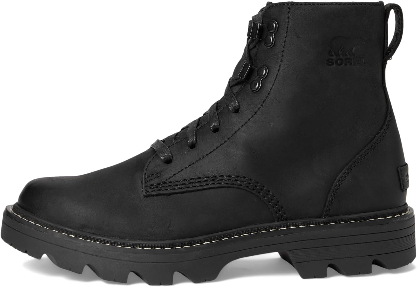 Ботинки женские SOREL Revel Rd Boots Lace из кожи водонепроницаемые, черный — фото 4