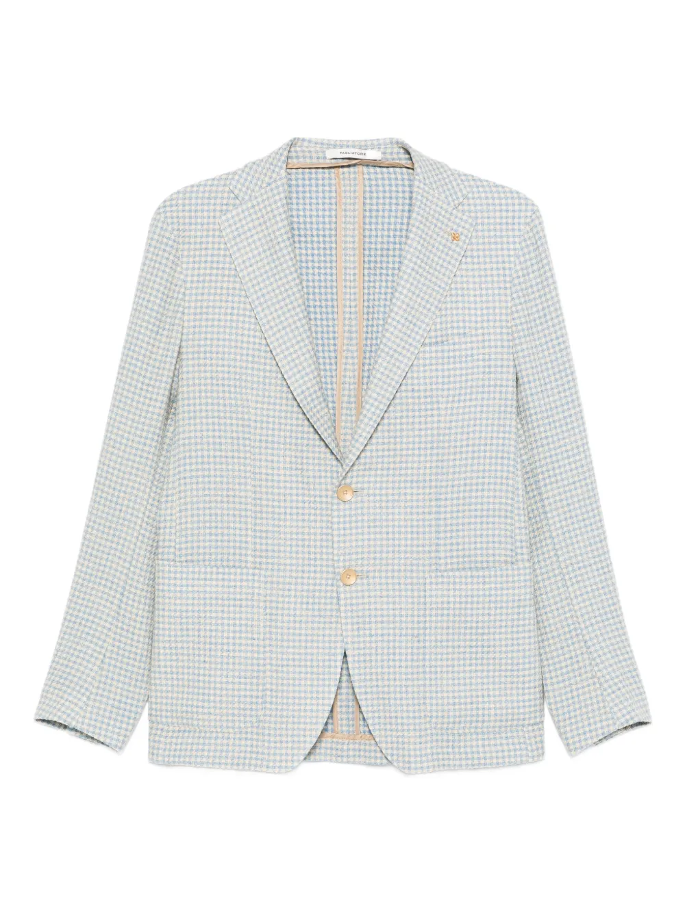 

Однобортный пиджак в ломаную клетку Tagliatore, синий