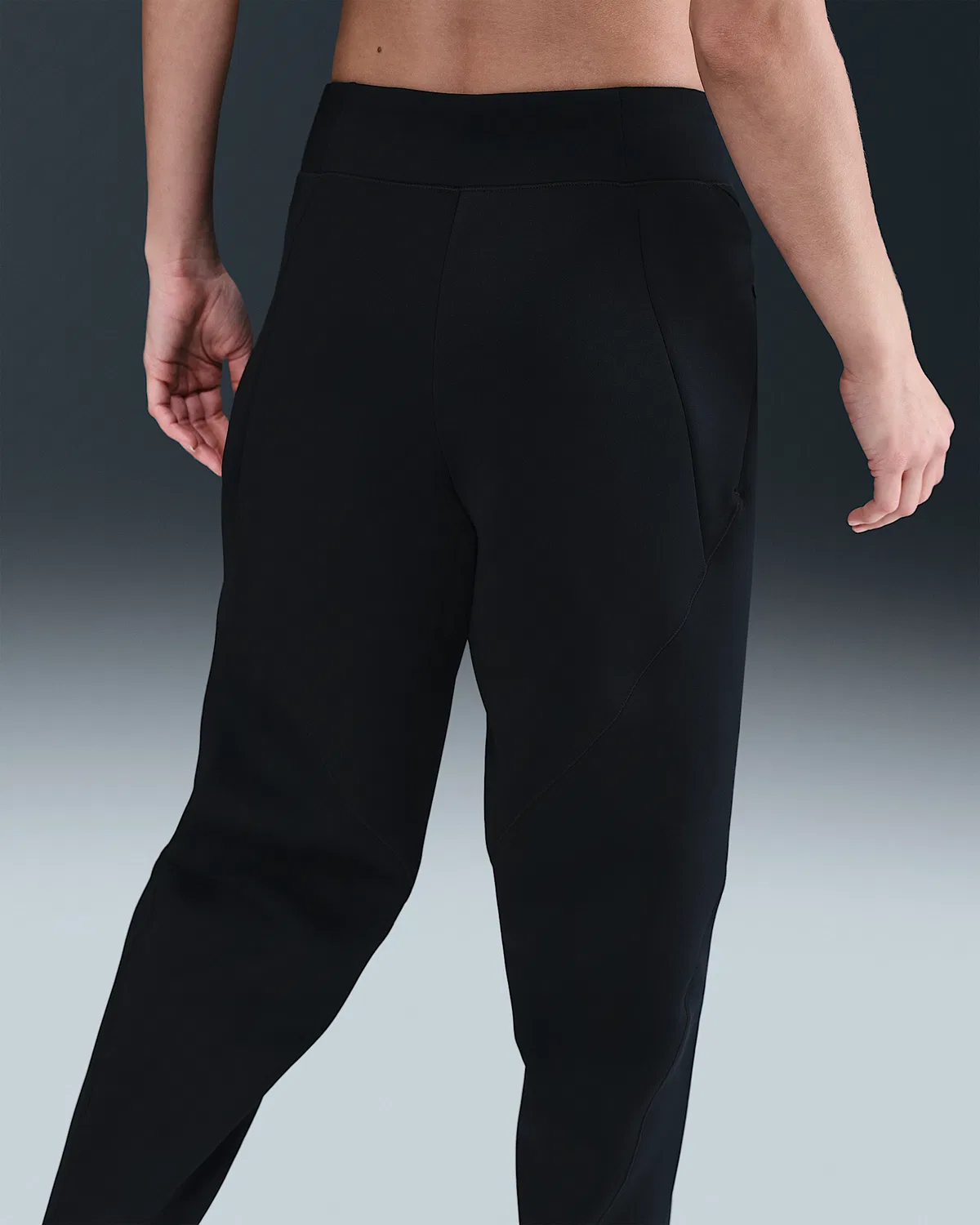 Женские штаны Nike Universa Dri-FIT со средней посадкой, свободные, 7/8, Black/Black/Dark Smoke Grey — фото 3