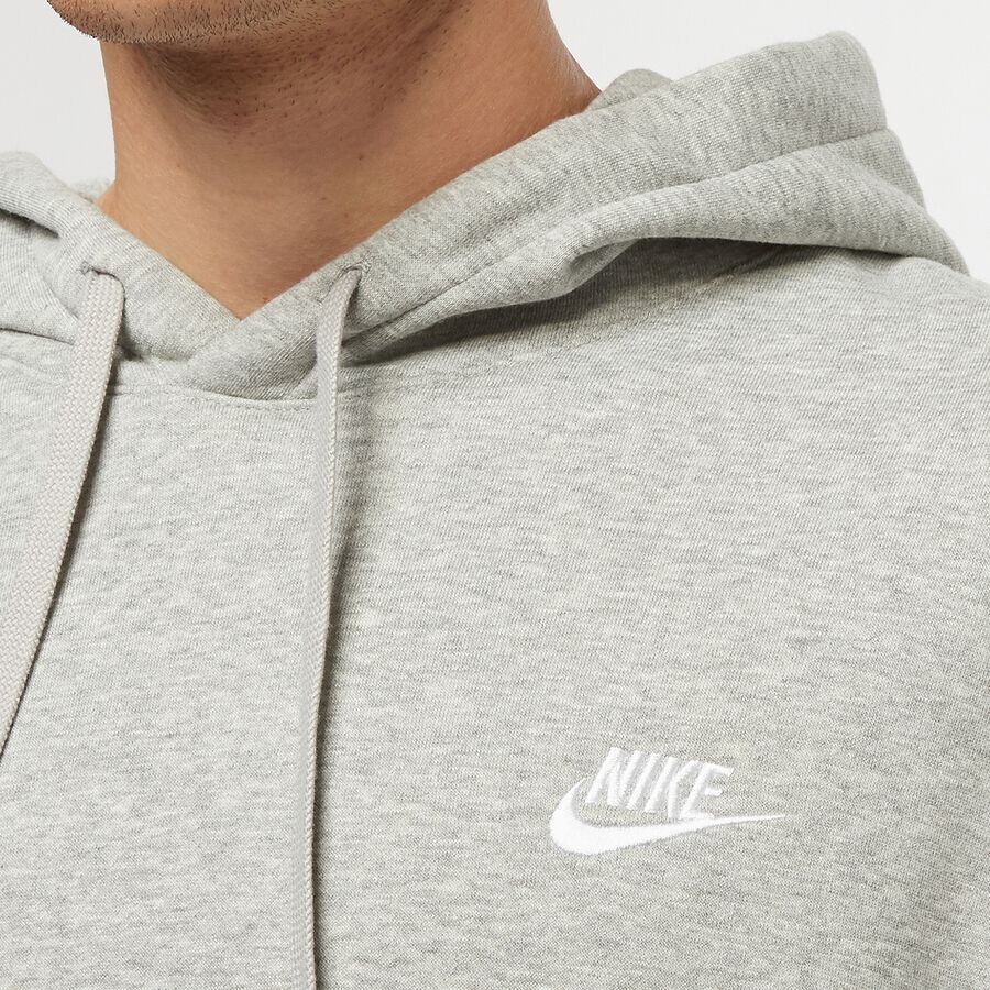 Флисовая толстовка Sportswear Club NIKE, цвет dark grey heather/dark grey heather/white — фото 3