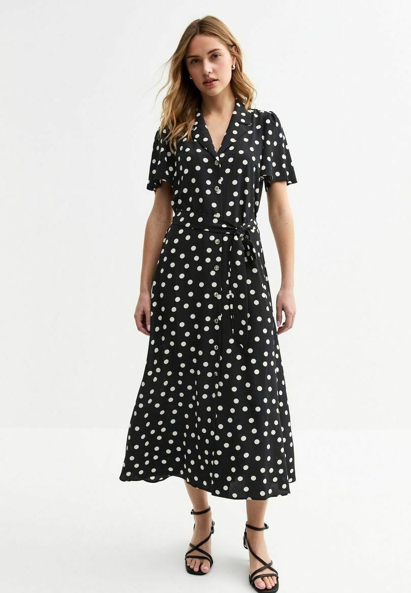 

Платье-рубашка POLKA DOT BELTED New Look, черный