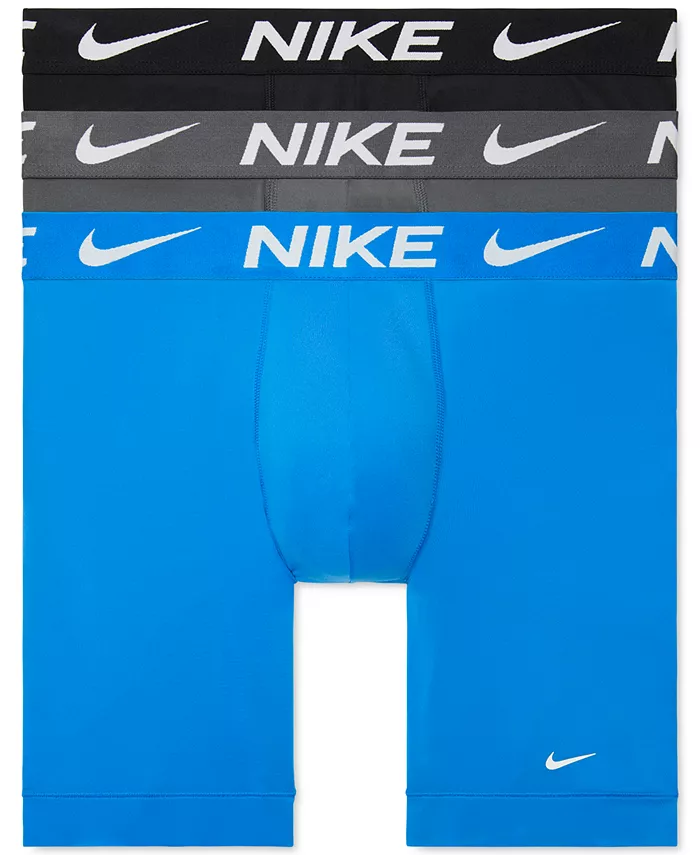 

Мужские боксеры-слипы Essential Micro Long Dri-FIT, 3 шт Nike, синий