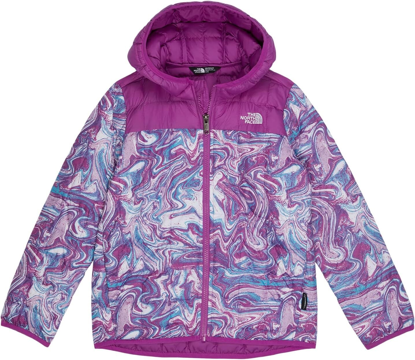 

Куртка The North Face Kids ThermoBall Hooded Jacket, цвет Purple Cactus Flower Water Marble Print