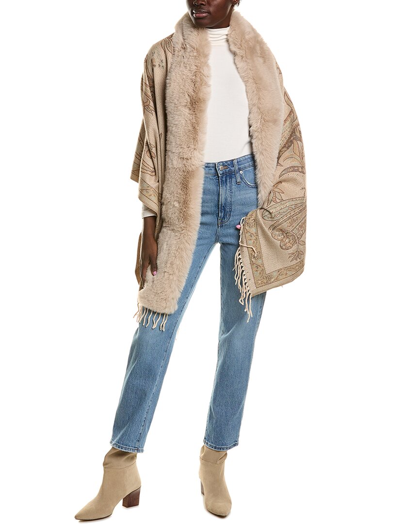 

Пончо La Fiorentina Paisley Wrap La Fiorentina, коричневый