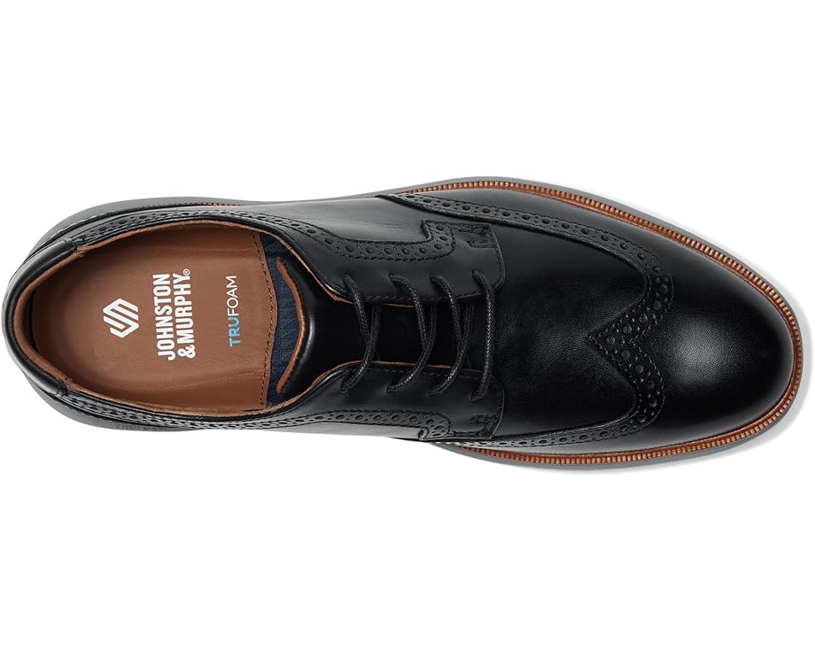 Мужские оксфорды Johnston & Murphy Larkin Wingtip, Black Italian Calfskin — фото 2