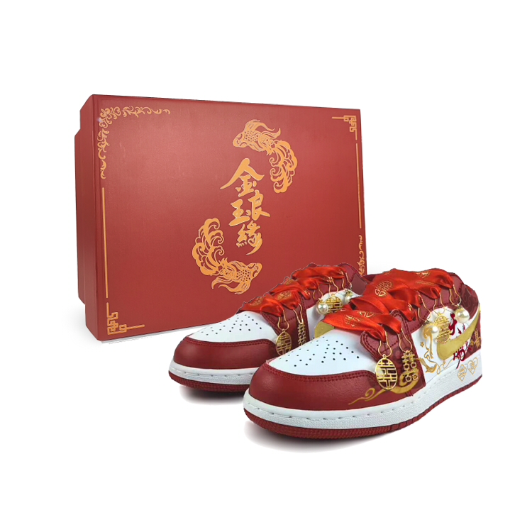 

Jordan Air 1 Low Cushioning Low-Top детские баскетбольные кроссовки Red для подростков