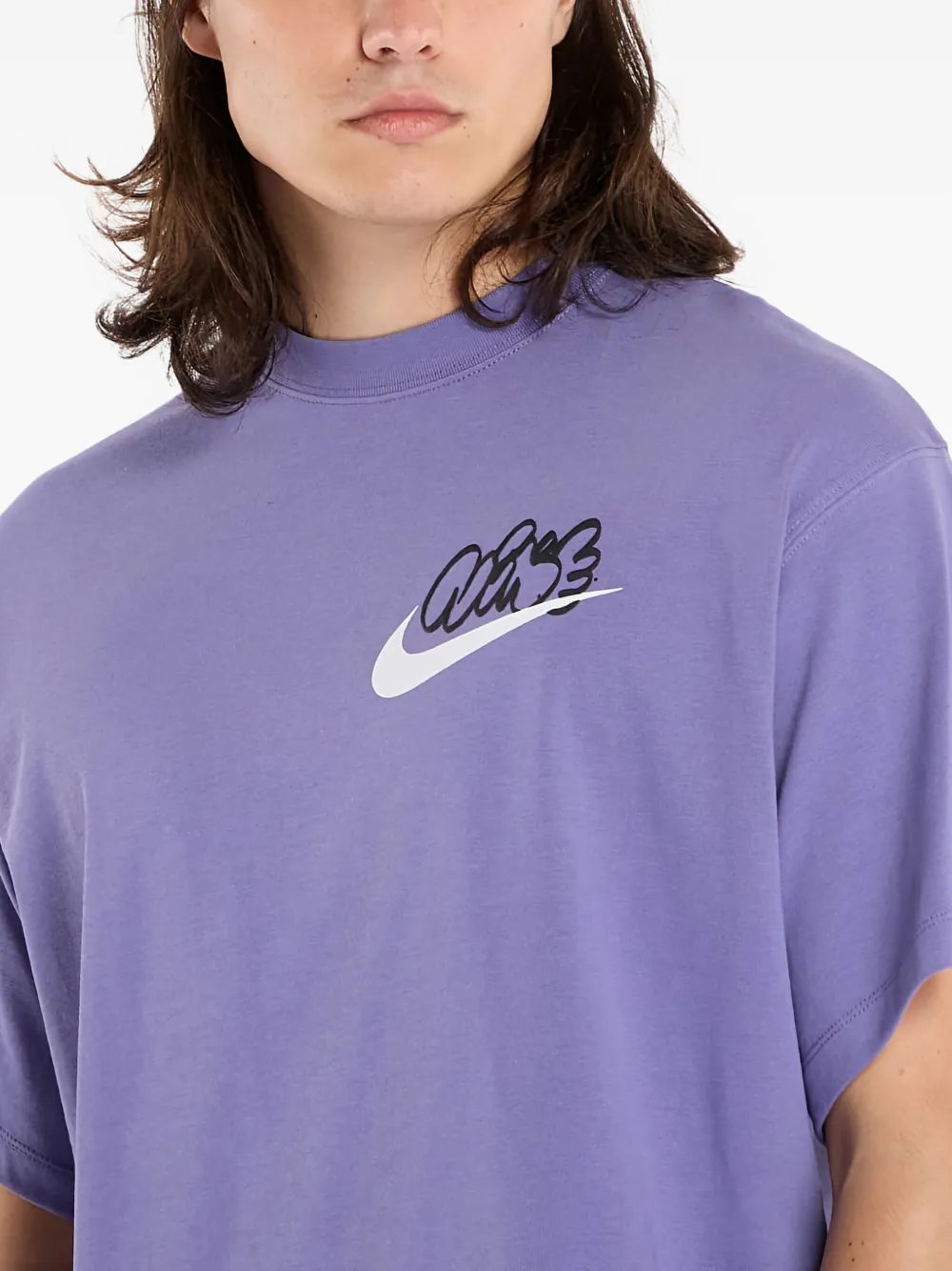 Футболка с графичным принтом Swoosh Nike, фиолетовый — фото 4