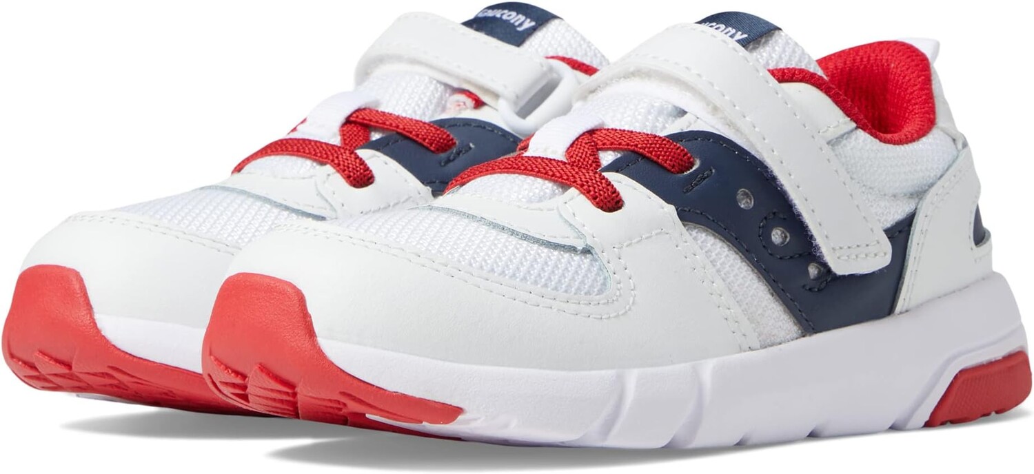 

Кроссовки Originals Jazz Lite 2.0 Saucony Kids, цвет White/Navy/Red