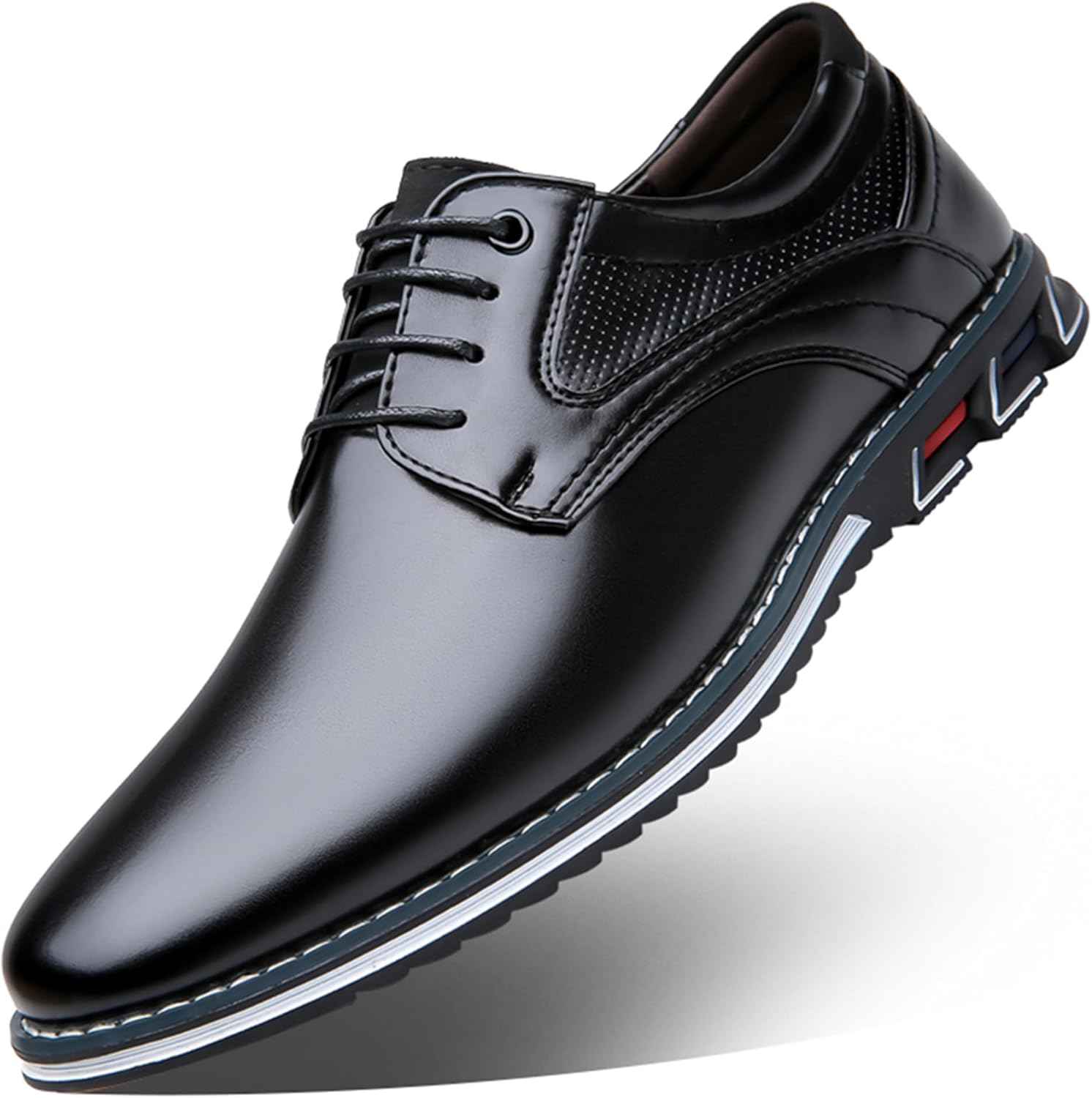 

Мужские повседневные деловые туфли Veslesth с шнуровкой, комфортные оксфорды для работы и вождения Veslexth, черный