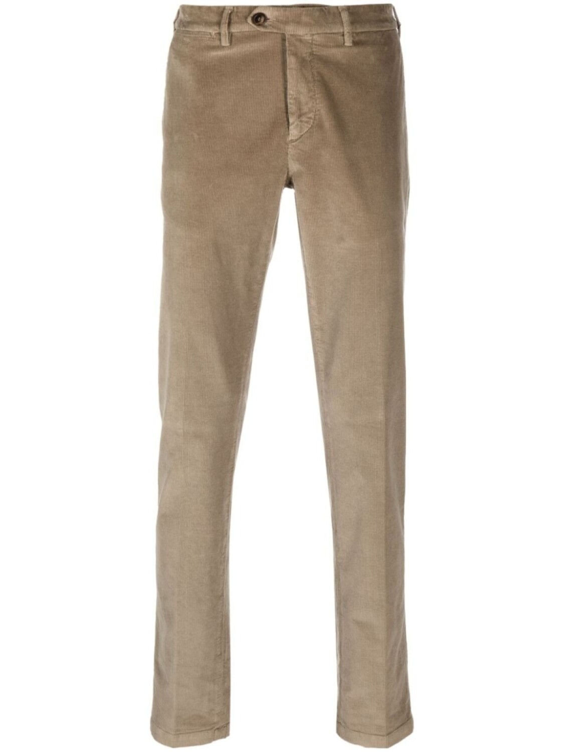 

Canali вельветовые брюки чинос прямого кроя, коричневый