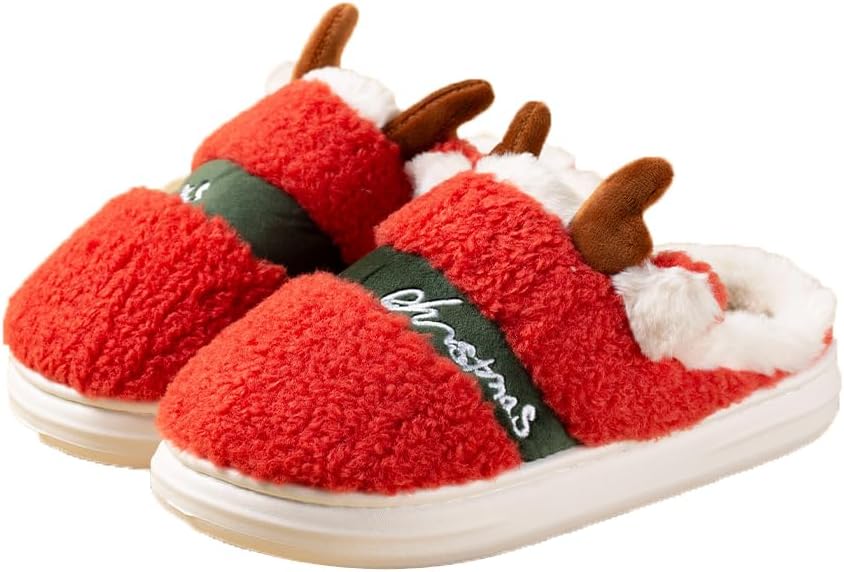 

Домашние тапочки Cliont для женщин и мужчин с мемори-пеной, удобные, теплые и нескользящие, красный