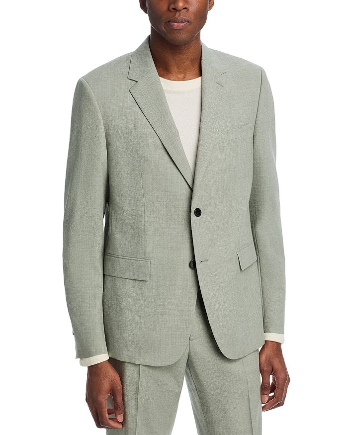 

Пиджак Chambers Mélange Slim Fit из мягкой ткани с классическим кроем Theory, зеленый