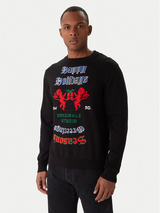 

Свитер relaxed fit Holiday 12287994 Jack & Jones, черный