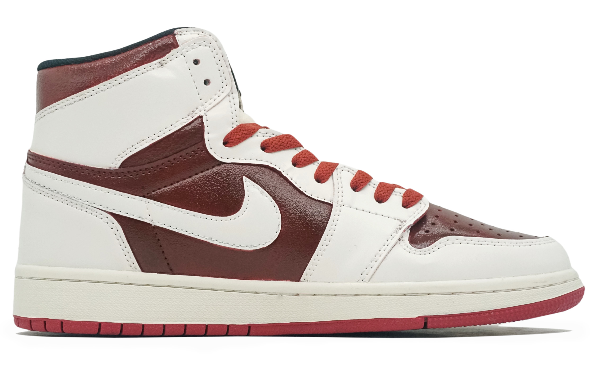 Jordan Кроссовки Air 1 Fiery Lucky Horse Mid Top Vintage Unisex Beige Red — фото 3