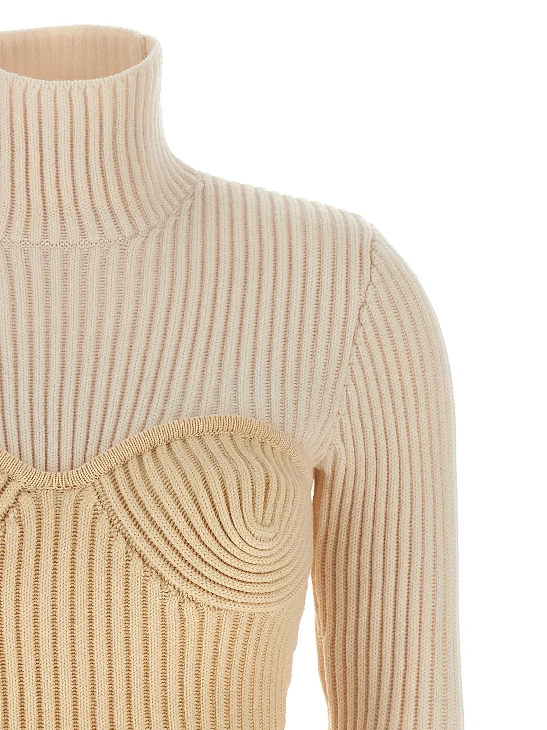 Корсет-свитер Jean Paul Gaultier, бежевый — фото 3