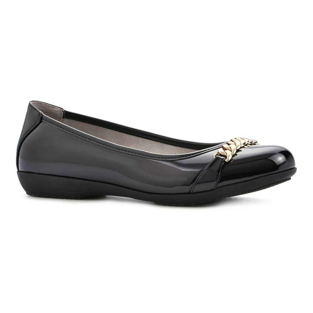 Женские балетки Cliffs by White Mountain Charmed, цвет Black Patent