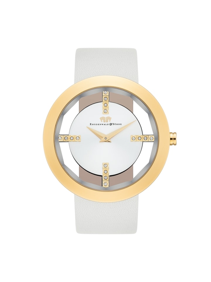 

Rhodenwald & Söhne Часы Lucrezia из натуральной кожи кремово-белого цвета