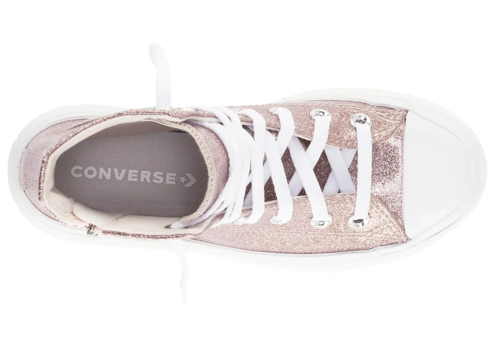 Кроссовки Converse "CHUCK TAYLOR ALL STAR LUGGED GLITTER", белый — фото 4
