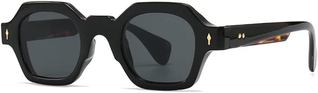 

Солнцезащитные очки с защитой UV400 | Маленькая оправа, панк-стиль, разноцветные линзы | Для женщин и мужчин, для занятий спортом на открытом воздухе и вождения DSVIGF, Black Leopard Black