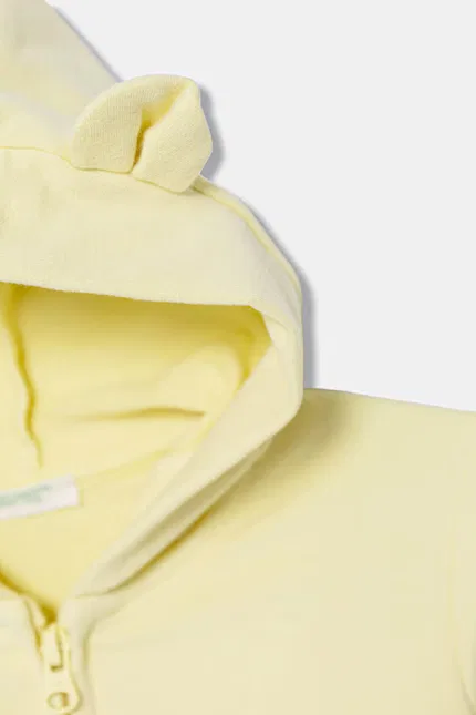 Кофта детская на молнии United Colors of Benetton, желтый — фото 3