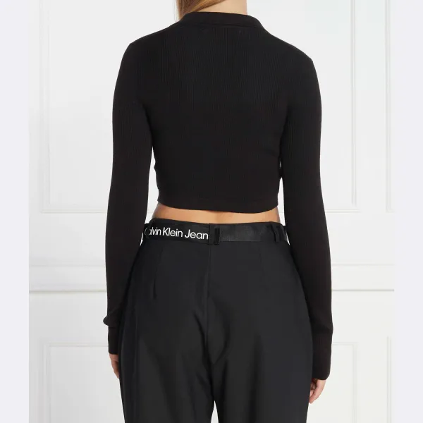 Укороченный свитер Calvin Klein, черный — фото 3