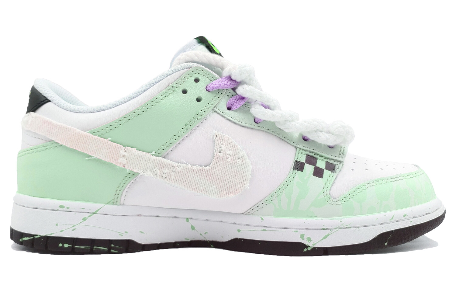 

Кроссовки Nike Dunk Skateboard Shoes Women's Low-Top Green, Зеленый, Кроссовки Nike Dunk Skateboard Shoes Women's Low-Top Green
