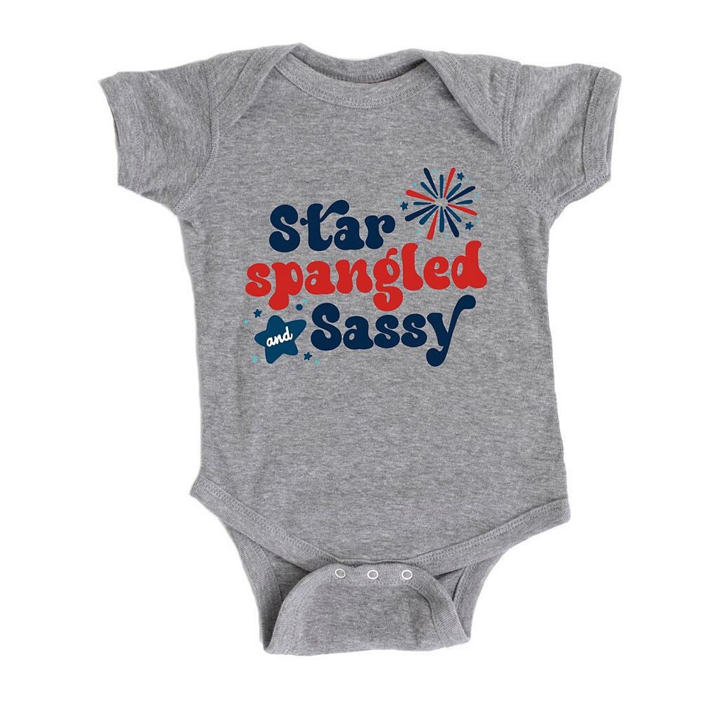 

Детское боди Firework со звездами The Juniper Shop, цвет Heather Grey