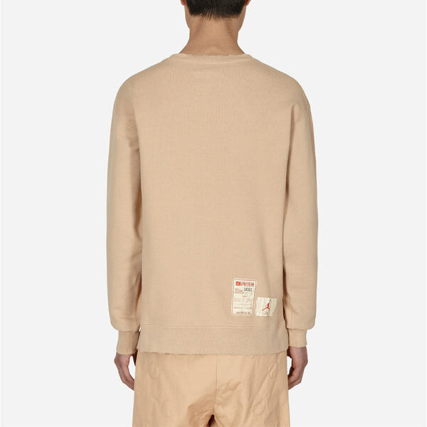 Толстовка Air Jordan x union Crossover Logo Solid Color Sleeve Sports Round Neck Asia Edition Khaki, хаки — фото 4