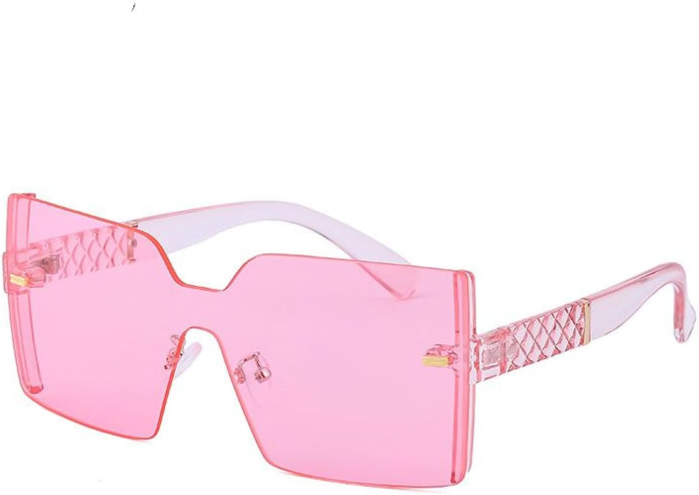 

Женские солнцезащитные очки без оправы большого размера, роскошные цельные солнцезащитные очки с зеркальными прозрачными линзами, мужские солнцезащитные очки в стиле ретро с большой оправой TKKTLLT, C2pink