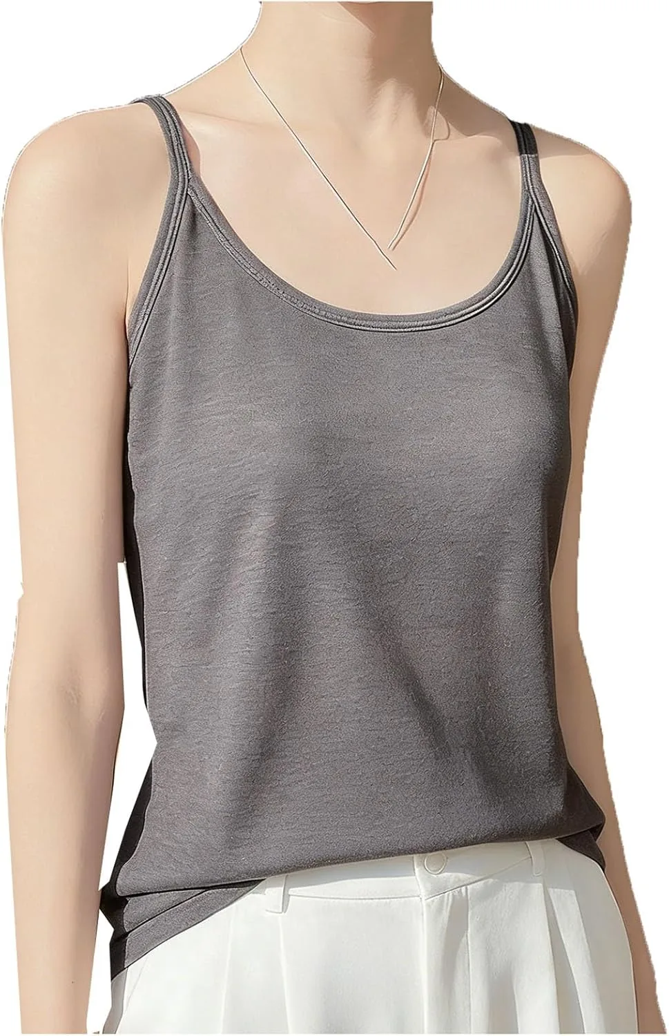 

Женский топ с тонкими бретелями и вырезом лодочкой для тренировок bawilom