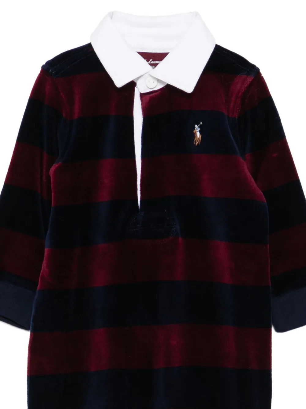 Ромпер в полоску Polo Ralph Lauren Kids, красный — фото 3