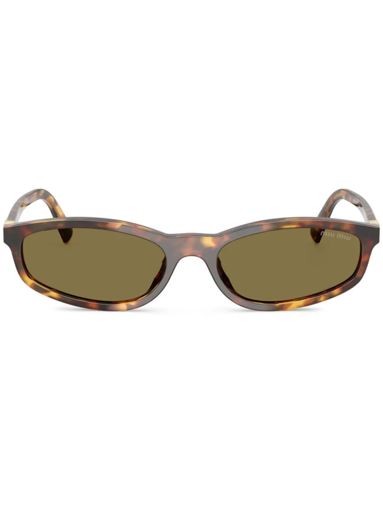

Miu Miu Eyewear солнцезащитные очки черепаховой расцветки, коричневый