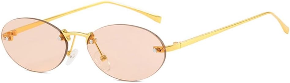 

Эллиптические солнцезащитные очки без оправы для женщин, модный тренд, солнцезащитные очки для мужчин, очки для активного отдыха, защита от УФ-излучения UV400 KTUCN, 5