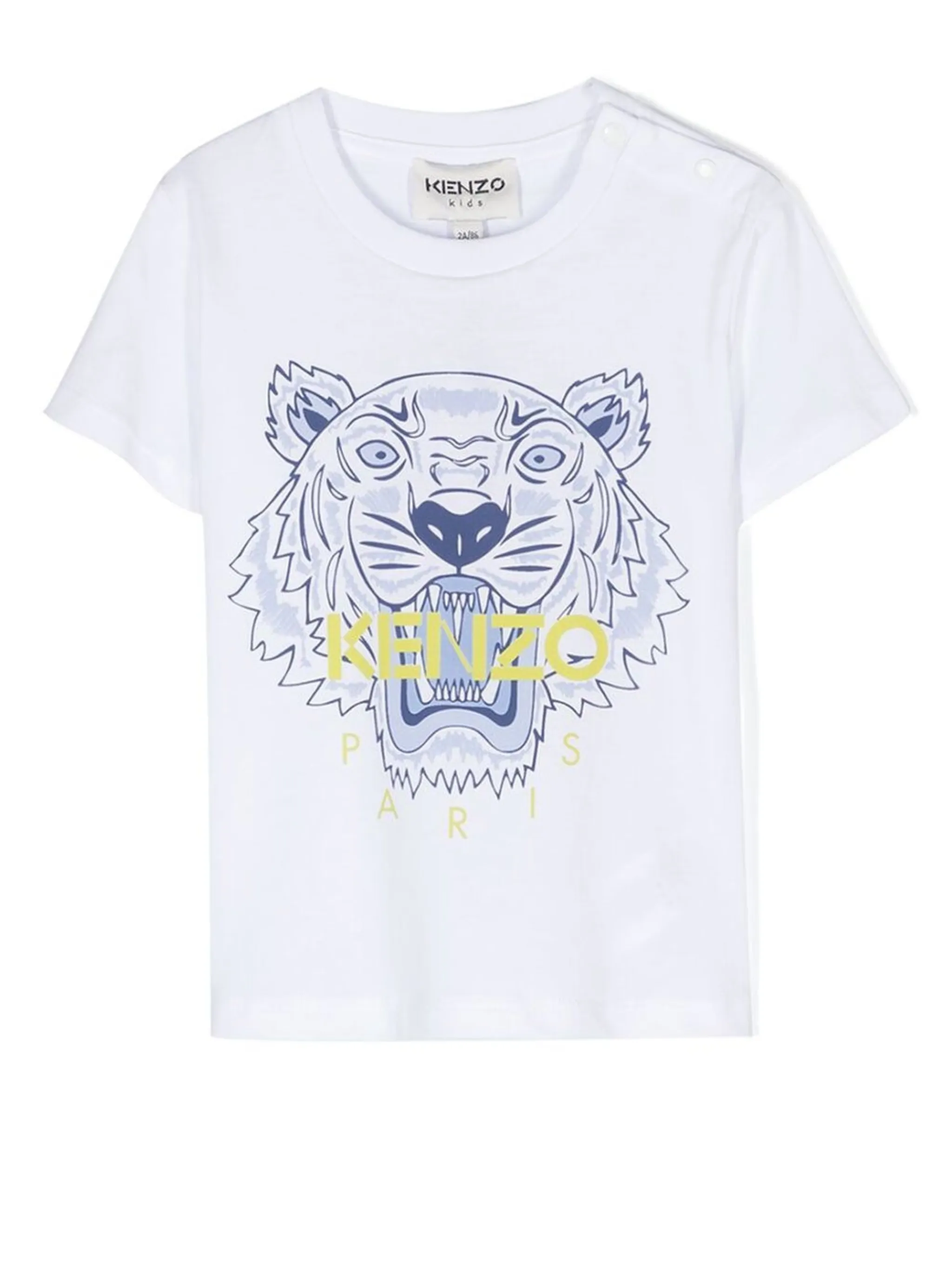 

Футболка с принтом Tiger Kenzo Kids, белый