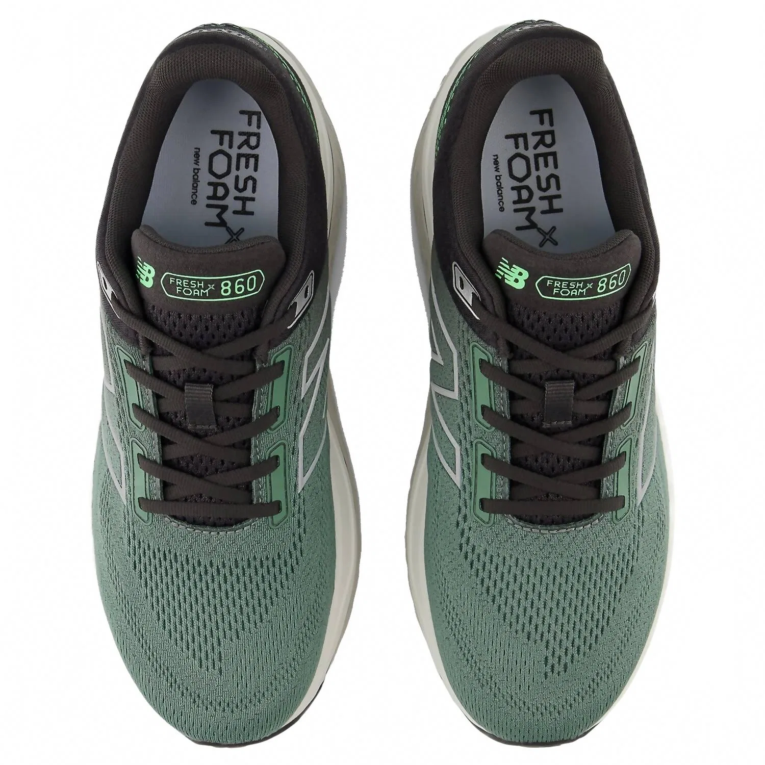 New Balance Мужские кроссовки 860V14 в расцветке Dark Juniper/black Cement/grey Matter — фото 4