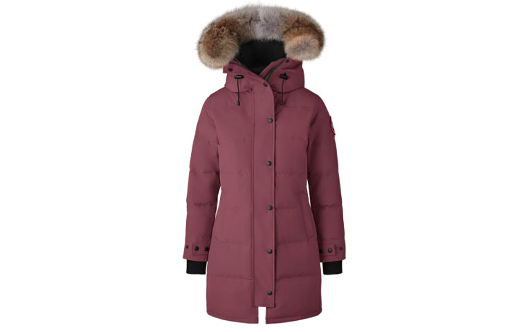 Canada Goose Куртка пуховая женская серии Шелбурн с комбинированной отделкой в древесном цвете, Splicing Wood Color — фото 3