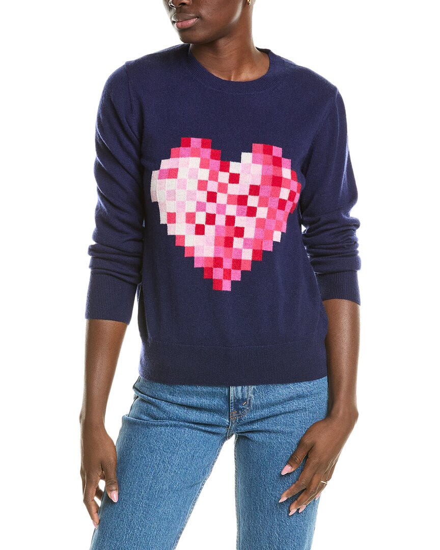 

Джемпер Brodie Cashmere Wool & Cashmere-Blend Pixel Heart, синий