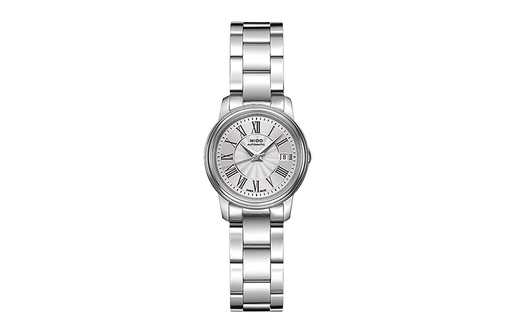 

MIDO Часы Baroncelli Automatic Mechanical Movement Women's Watch Silver Dial Stainless Steel Case Stainless Steel Strap, Silver Dial