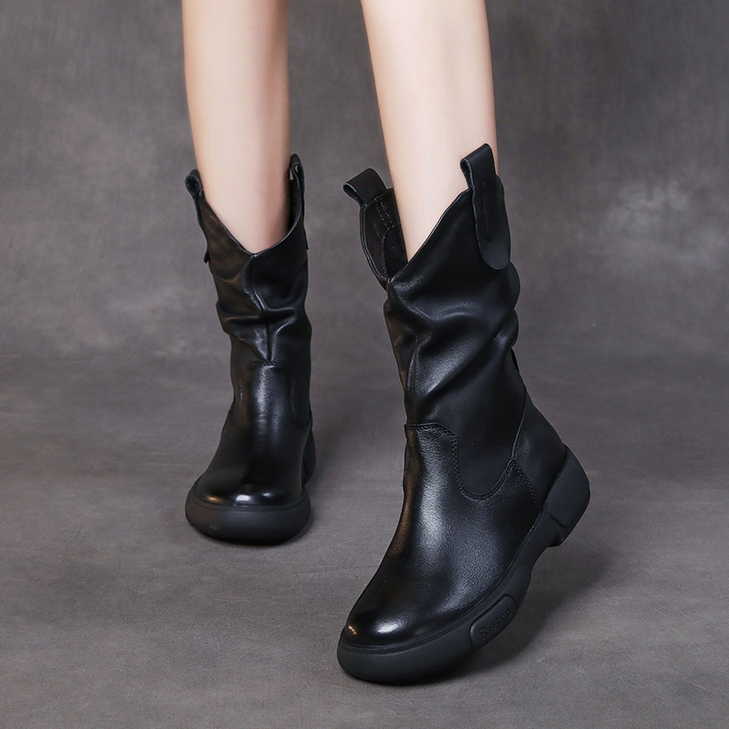 Devanro Черные женские ботинки на каблуке 3,5 см, цвет Black — фото 3