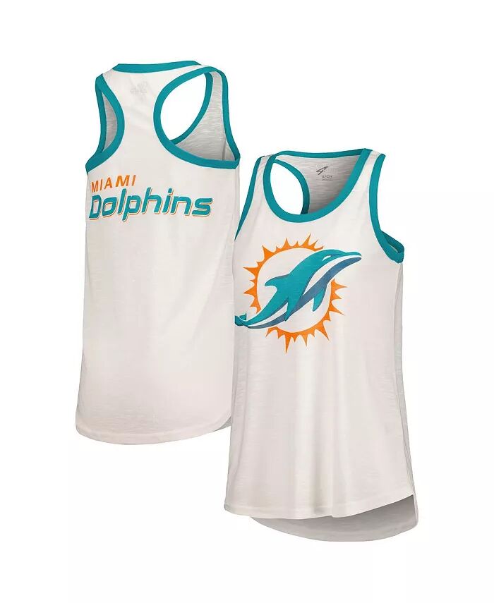 

Женская белая майка-борцовка Tater Miami Dolphins G-III 4Her by Carl Banks