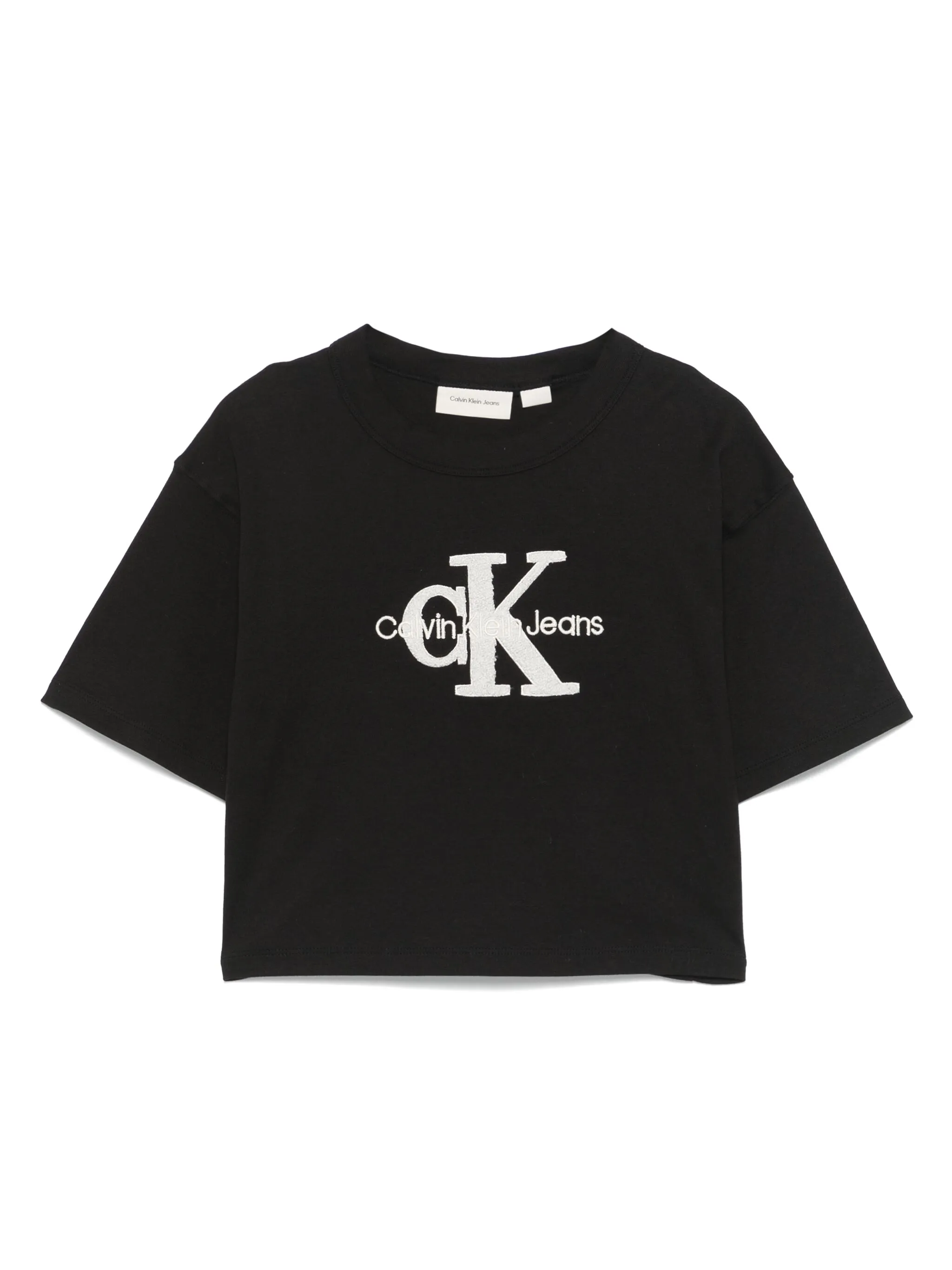 Футболка с вышитым логотипом Calvin Klein Kids, черный — фото 3