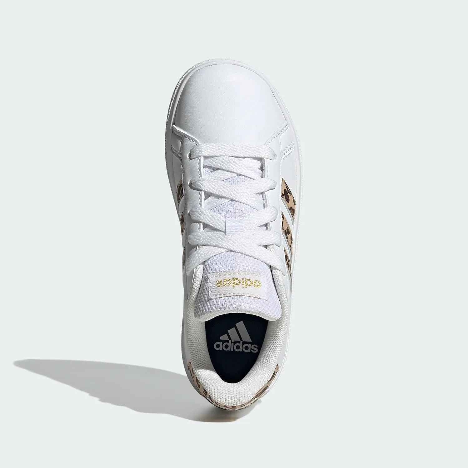 Кроссовки Adidas Grand Court 2.0 для мальчиков, белый/бежевый/золотой — фото 2