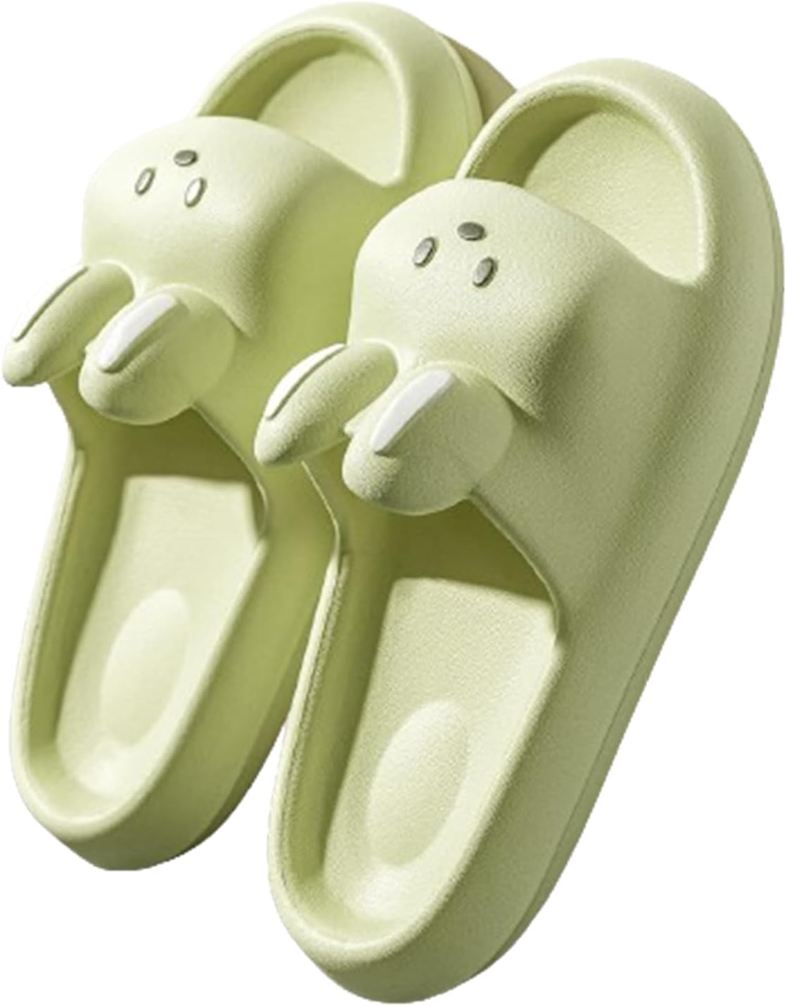 

Женские и мужские летние шлепанцы ZNEL с открытым носком, с изображением милого мультяшного кролика, для душа, бассейна, пляжа, ванной комнаты. Удобные домашние тапочки с противоскользящей подошвой для улицы и дома (44-45, черный)