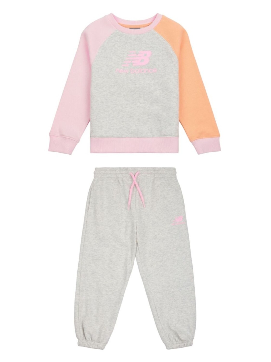 

Спортивный костюм с цветными блоками New Balance Kids, серый